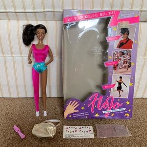 Vintage 1989 Flo Jo Doll with Original Box & Accs!
